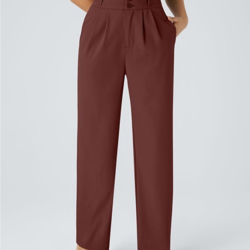 Halara Work Pants Petite Medium Brick Red